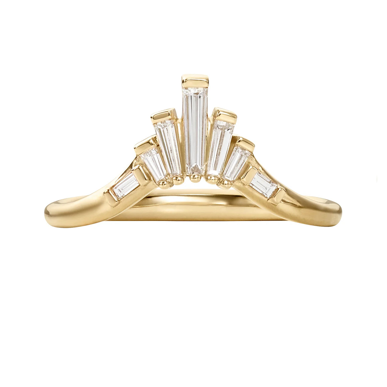 Diamond Baguette Nesting Crown Ring