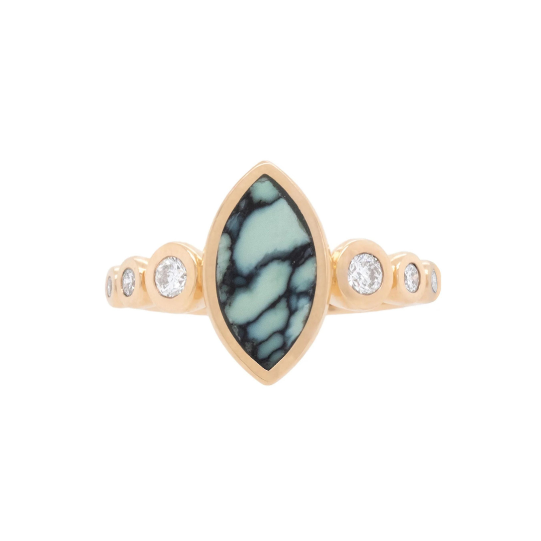 Angel Wing Variscite Mintaka Ring — Young in the Mountains Trunk Show