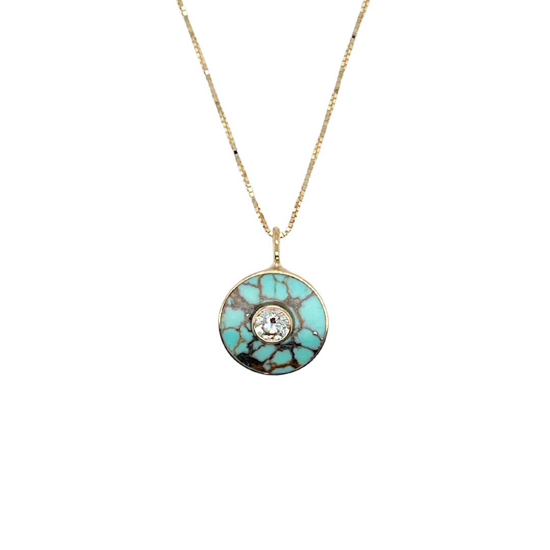 No. 8 Turquoise & Diamond Cerclen Necklace