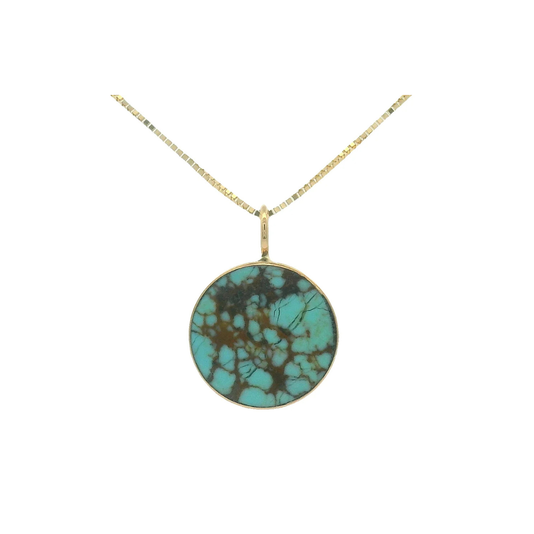 Circ Necklace - No. 8 Turquoise — Young in the Mountains Residency