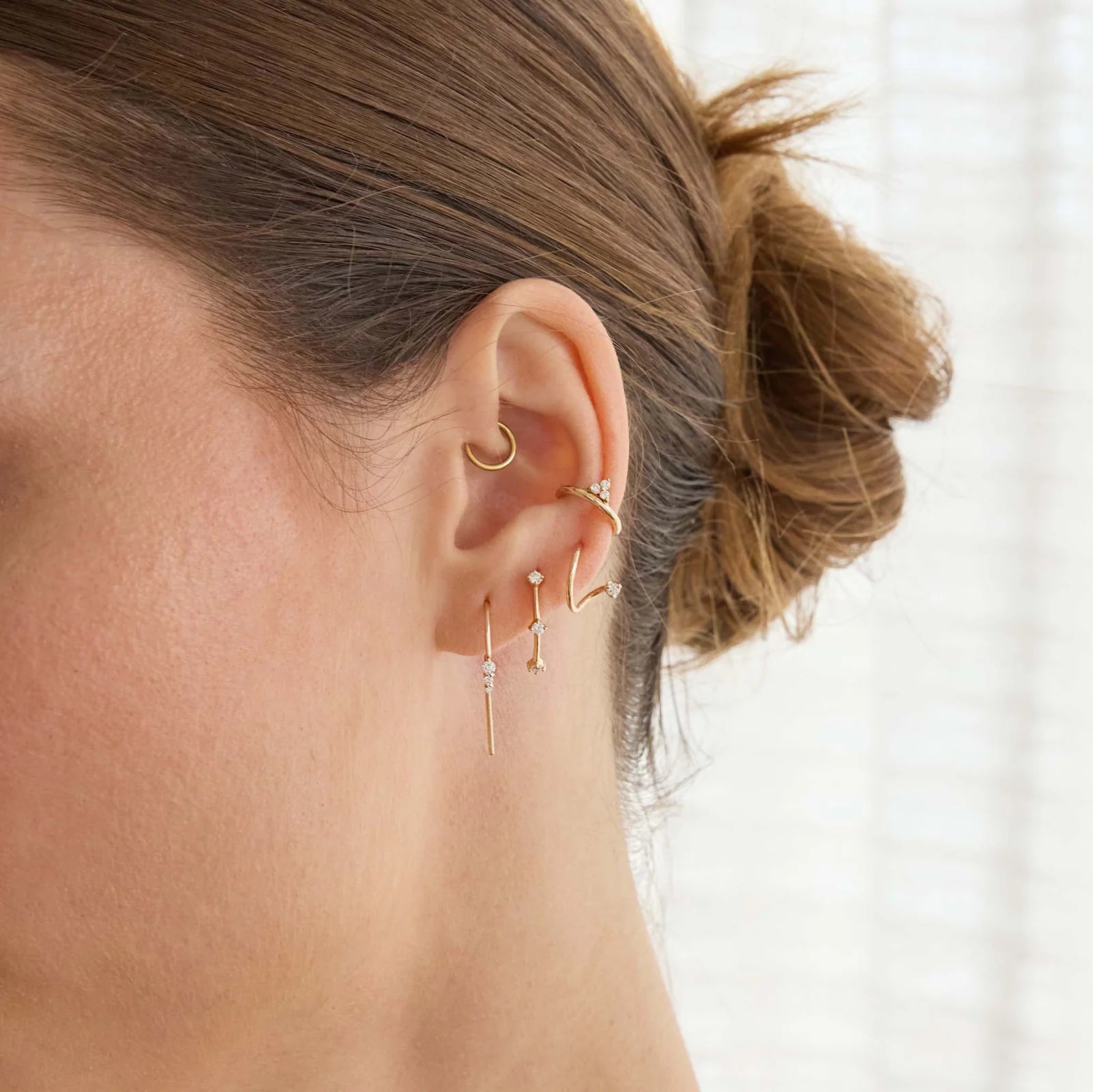 Diamond Ice Pick Wire Earrings