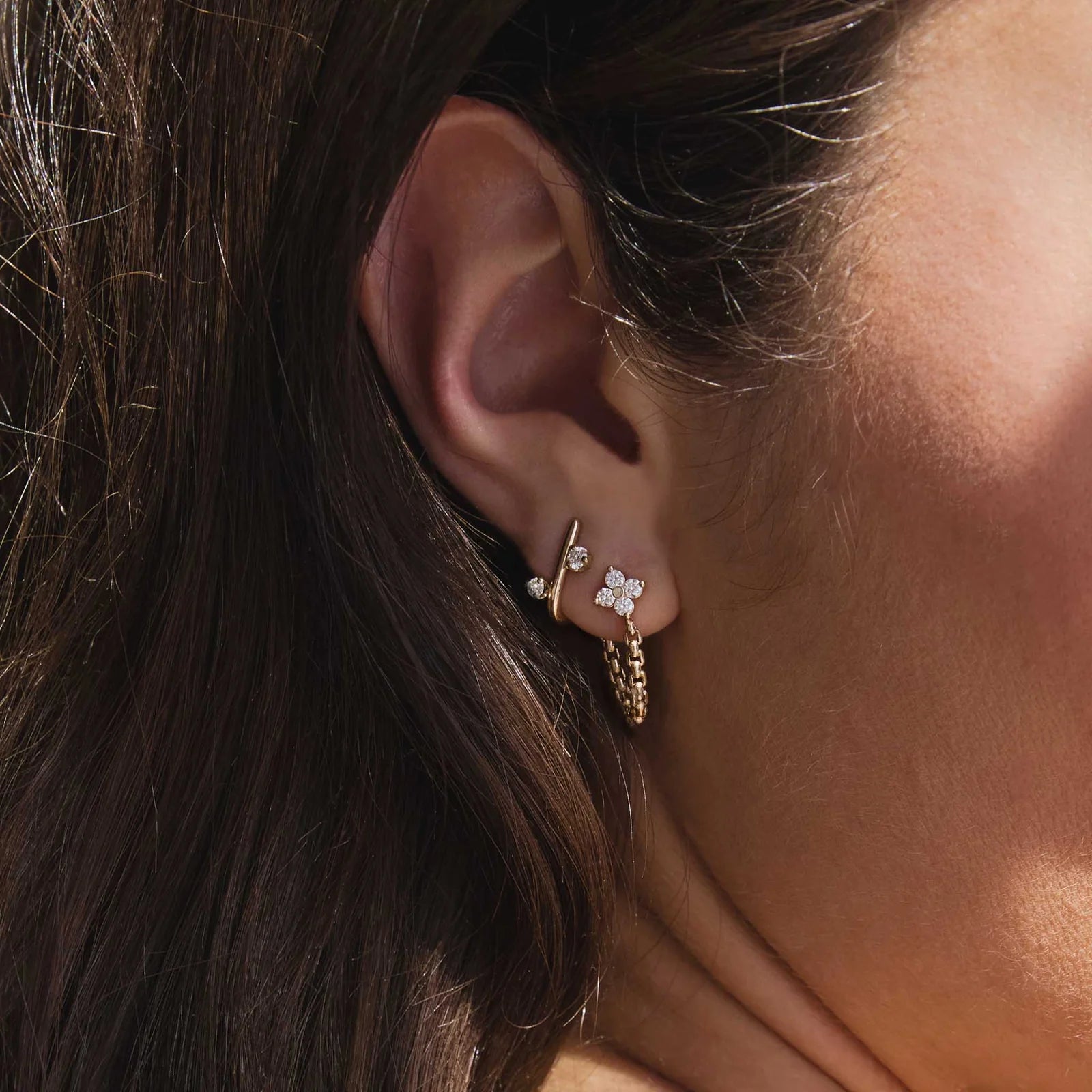 J Hook Diamond Earrings