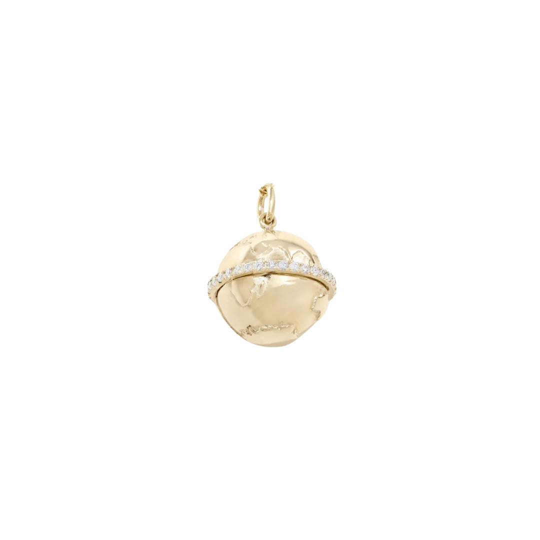 Medium Pavé Atlas Charm - Zahava Heirlooms Trunk Show