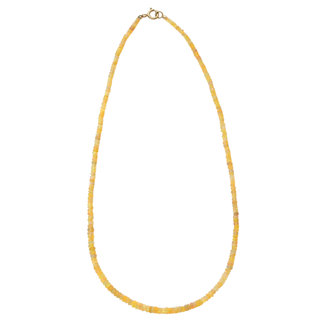 Ethiopian Yellow Opal Beaded Necklace - Zahava Heirlooms Trunk Show