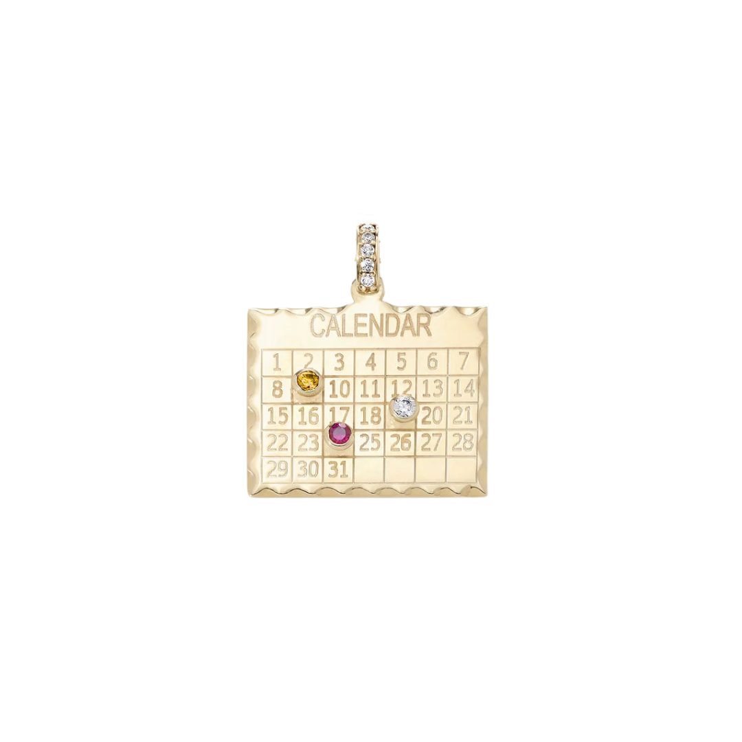 Multiple Dates 1960s Calendar Charm - Zahava Heirlooms Trunk Show