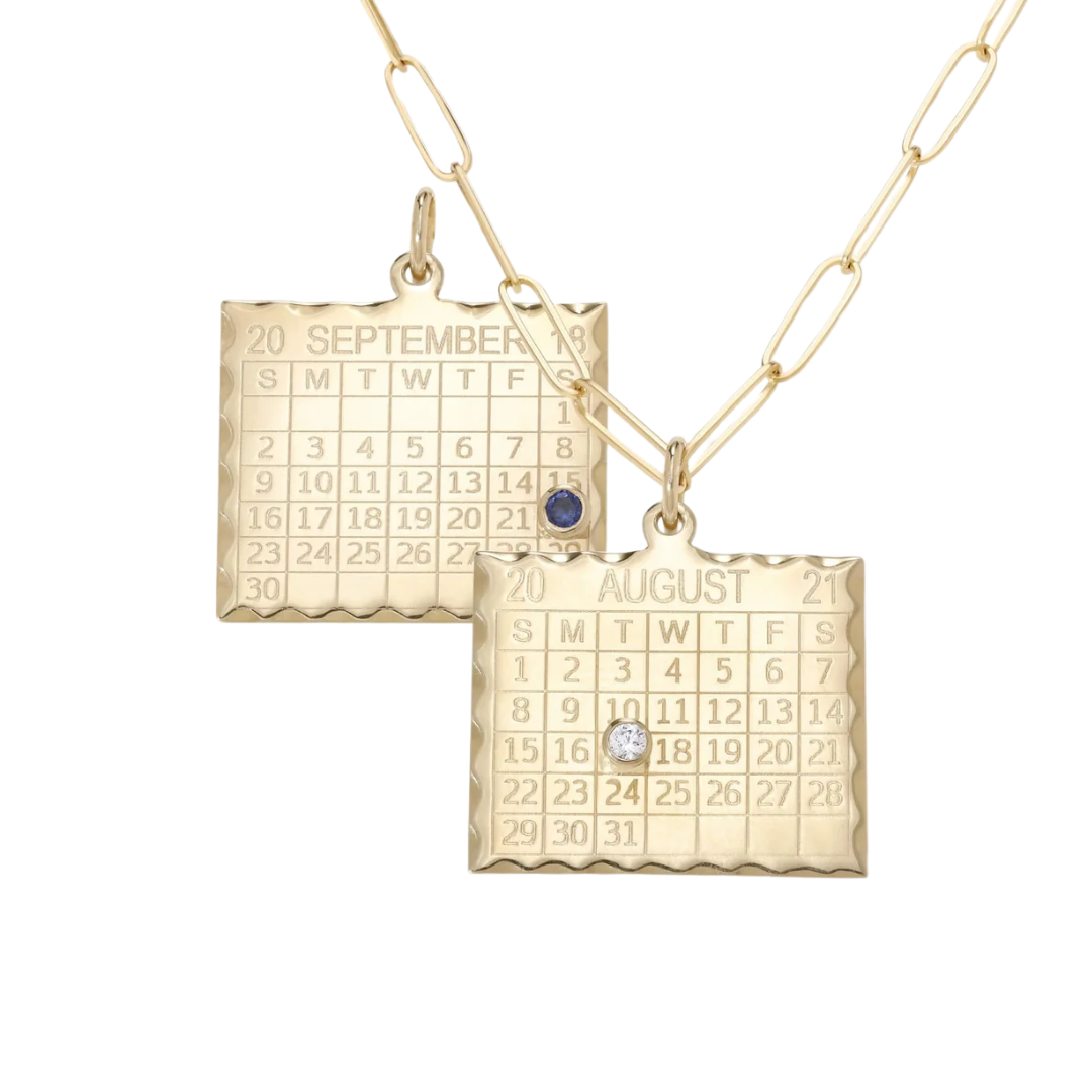 Double Sided 1960s Calendar Charm - Zahava Heirlooms Trunk Show