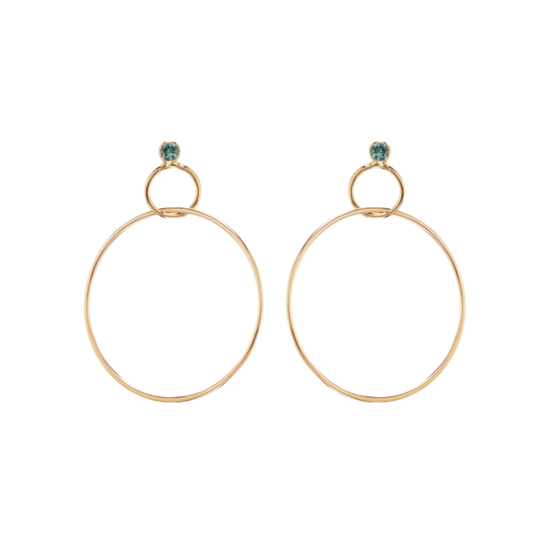 Here My Love Hoops - Sapphire — BRUCE Jewelry Trunk Show