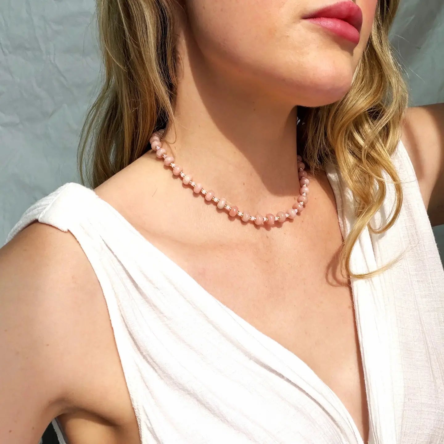 Zia Pink Opal Candy Necklace