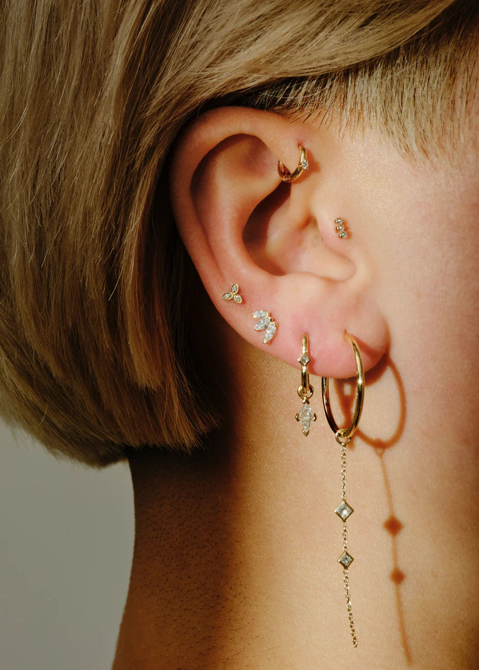 Gemstone Lalee Studs - Emerald