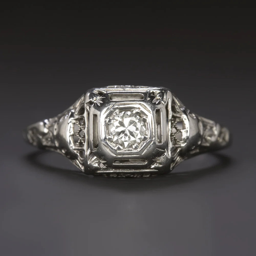 Old European Cut Diamond Art Deco Ring