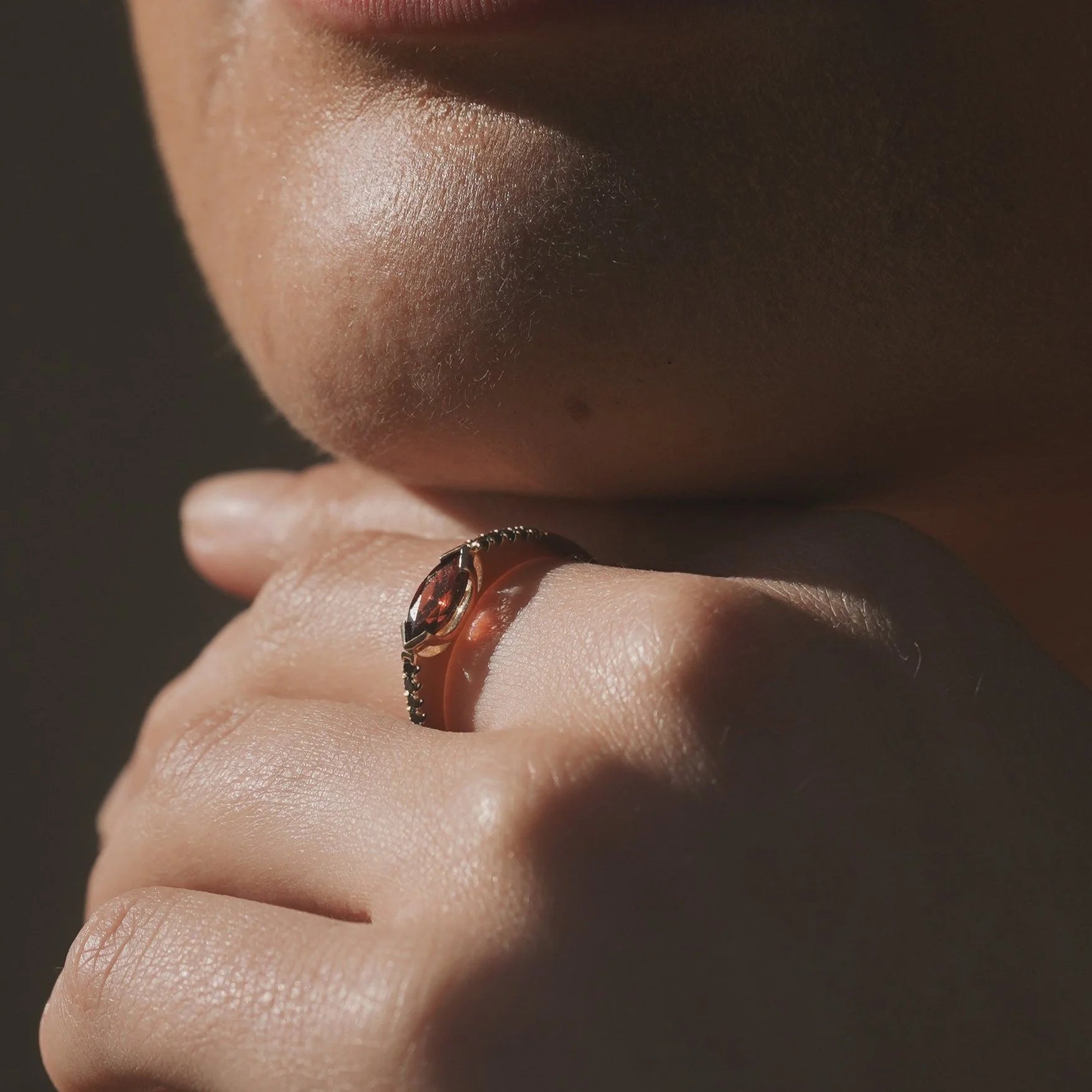 Mini Minna Ring - Garnet — Lindsay Lewis Trunk Show