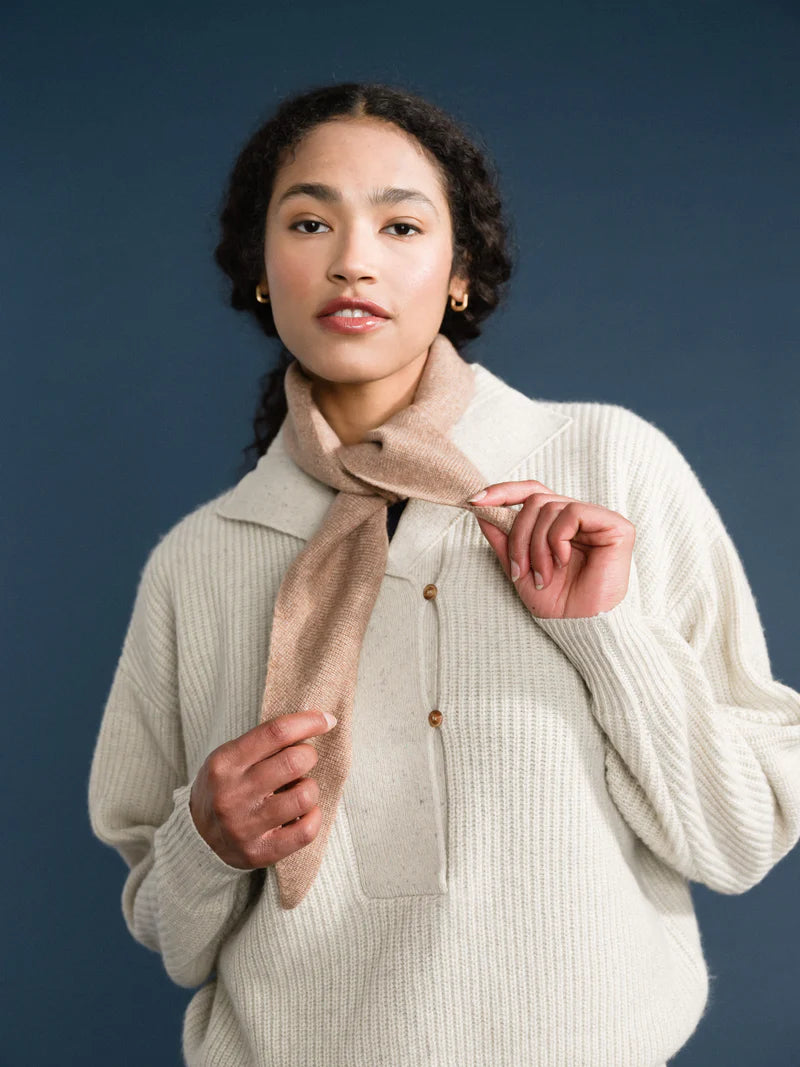 Cashmere Triangle Scarf — Fawn