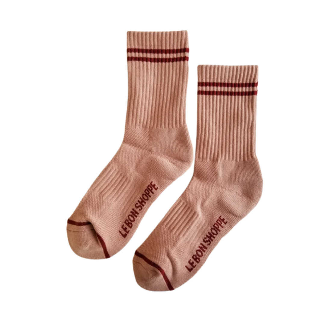 Le Bon Shoppe Boyfriend Socks - Vintage Pink