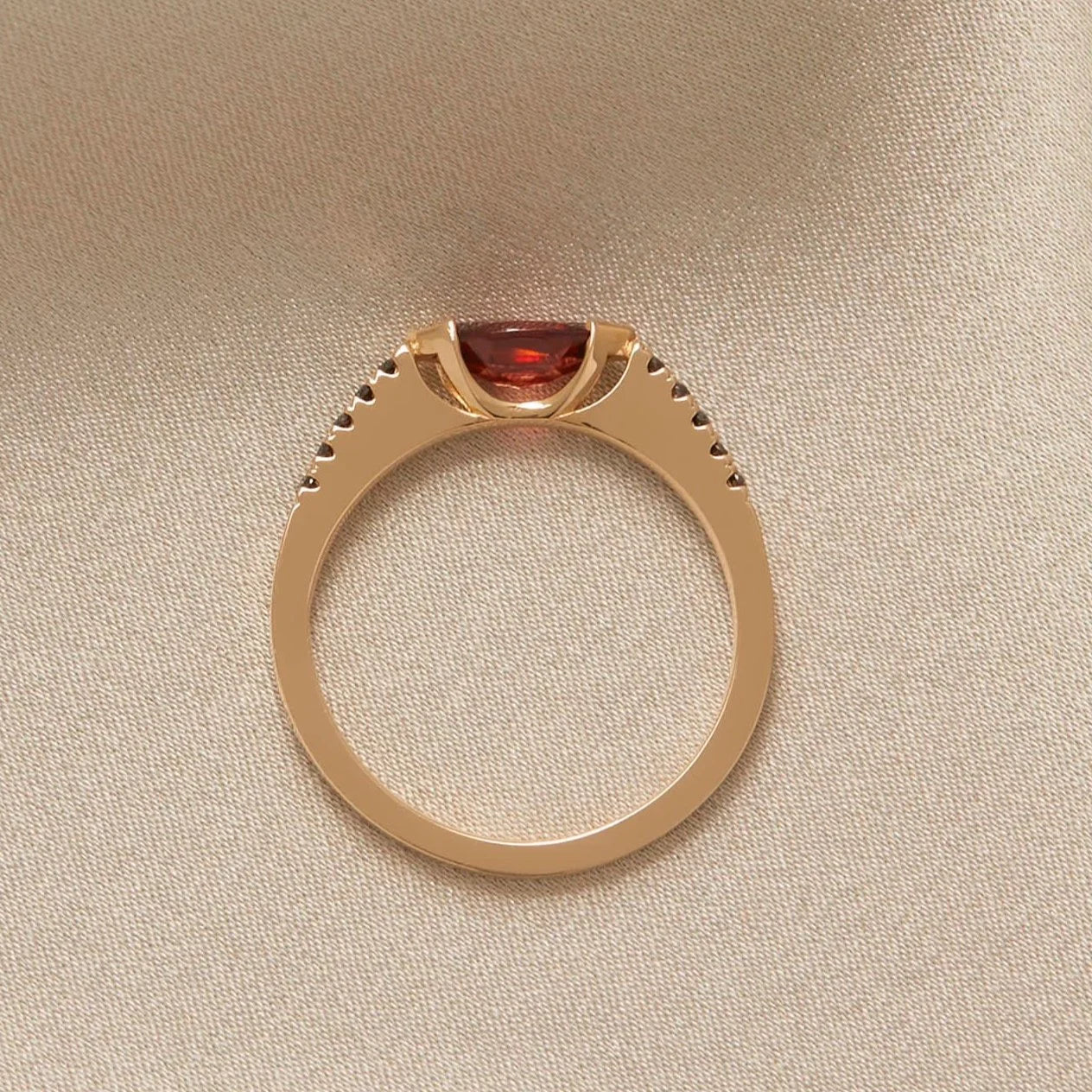 Mini Minna Ring - Garnet — Lindsay Lewis Trunk Show