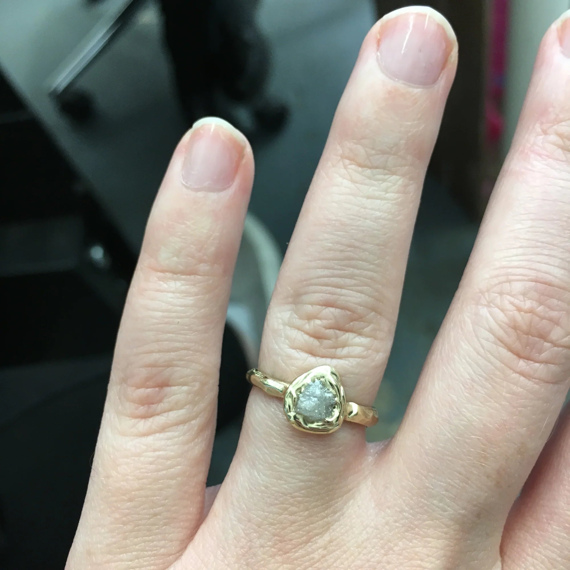 Rough Diamond Solitaire Ring — Commitment, Curated