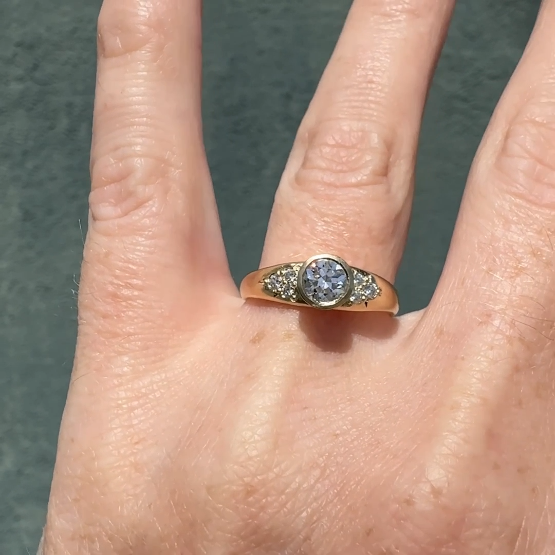 Cosima Ring With Antique Old European Cut Diamond  — Commitment, Curated