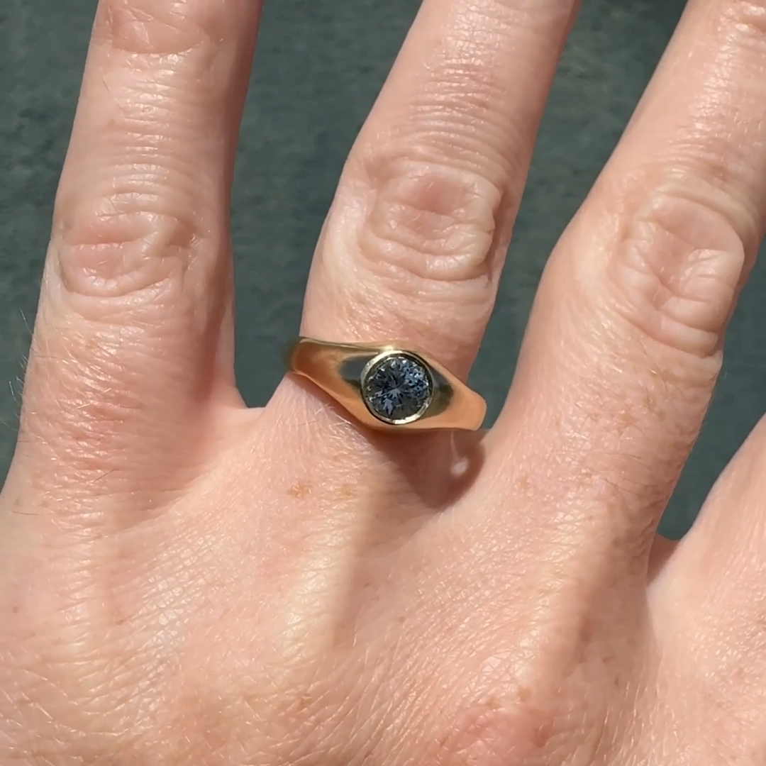 Bedford Signet Ring With Montana Sapphire — Commitment, Curated