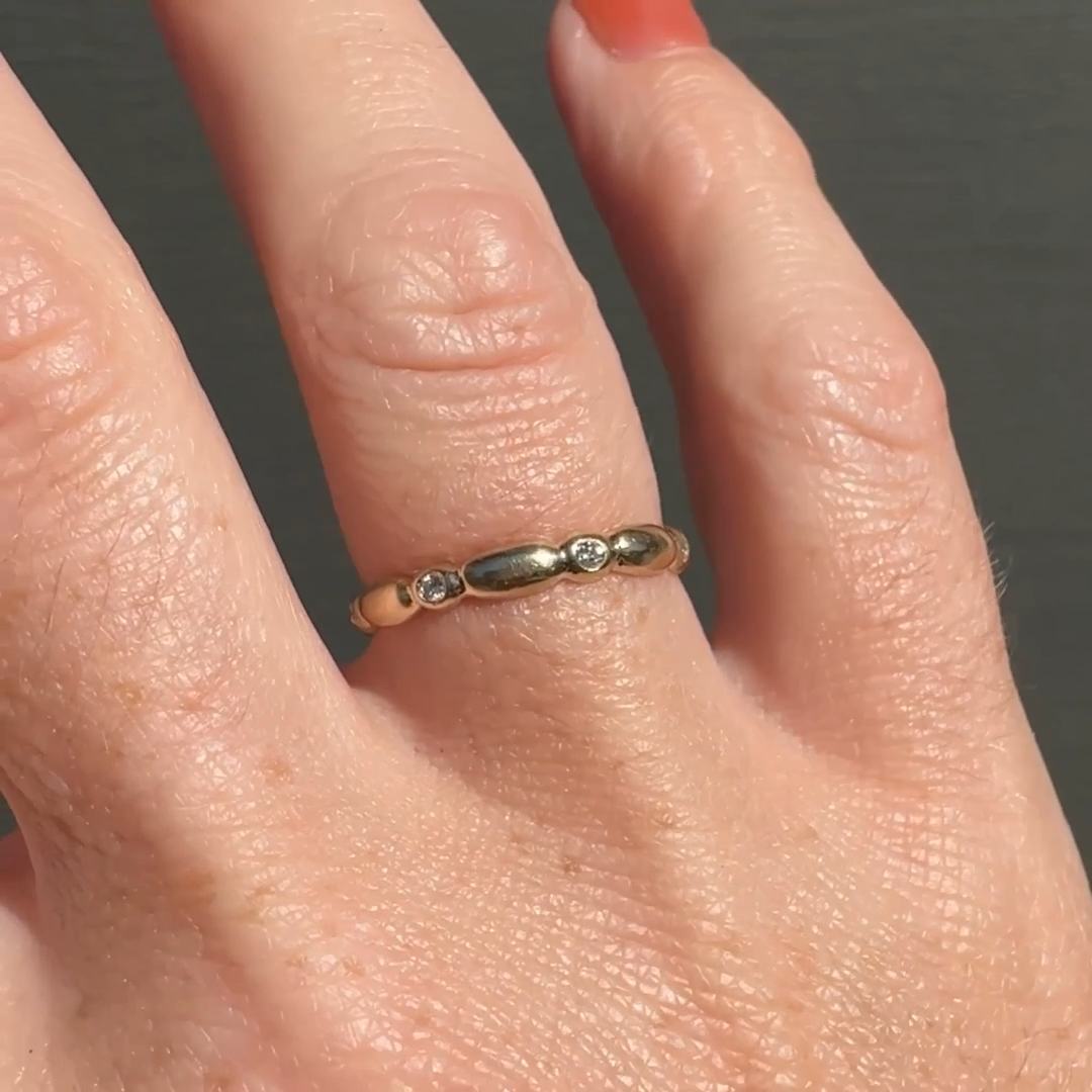 Pebble Droplet Eternity Band — Commitment, Curated