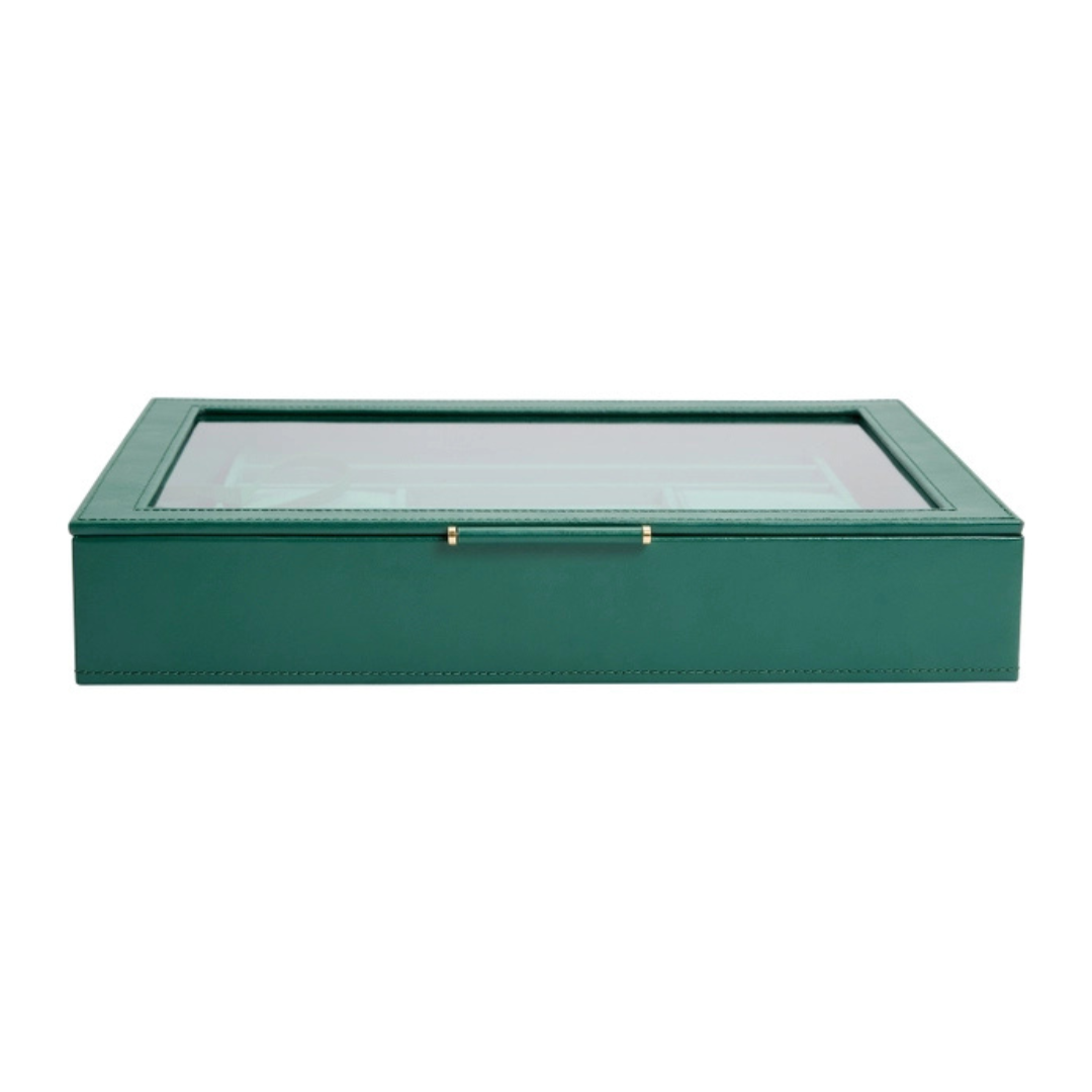 Sophia Jewelry Box with Window - Forest Green