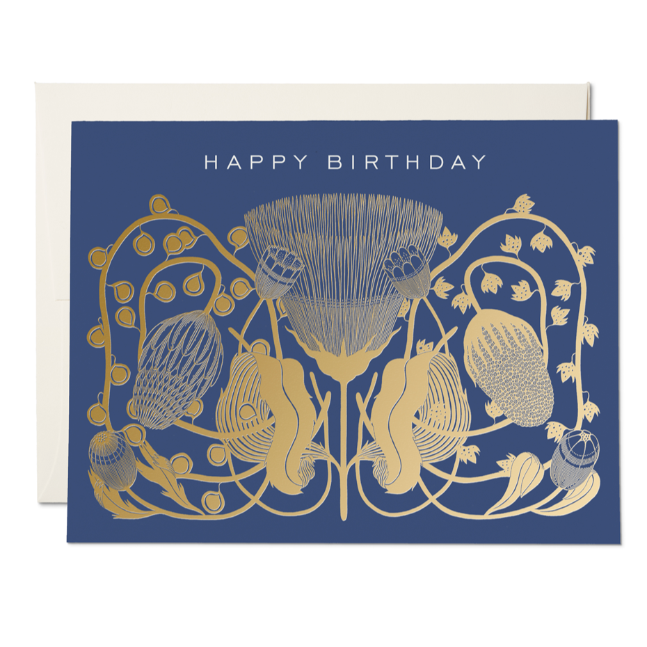 Cobalt Birthday Card