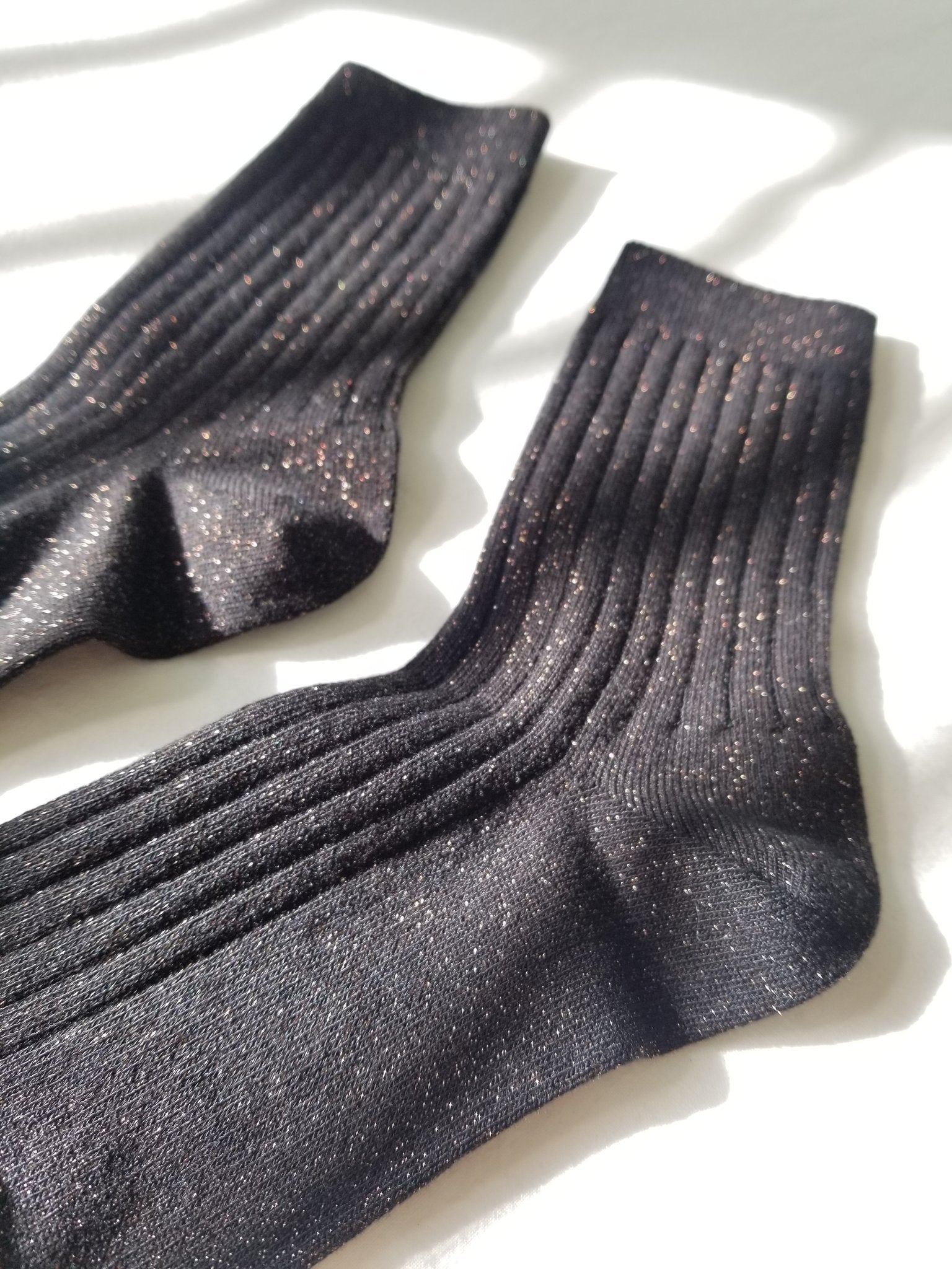 Le Bon Shoppe Her Socks - Modal Lurex - Copper Black