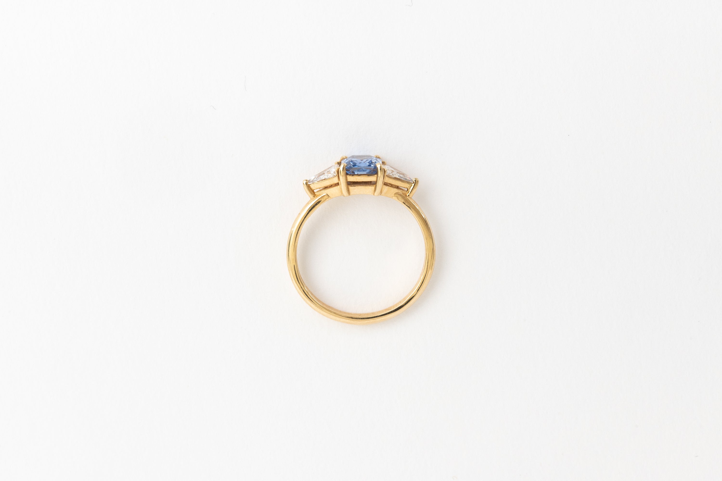 One Of A Kind Three Stone Sapphire Ring