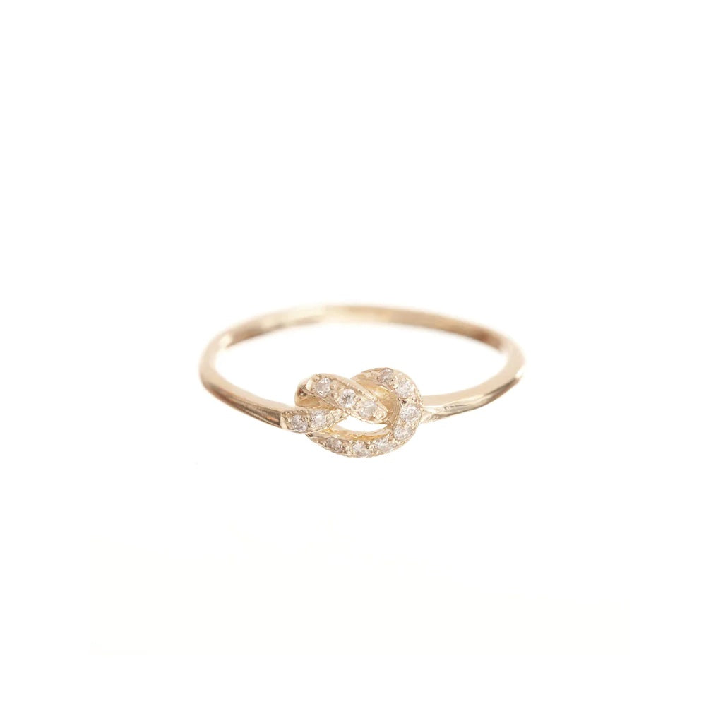 Pave Love Knot Ring