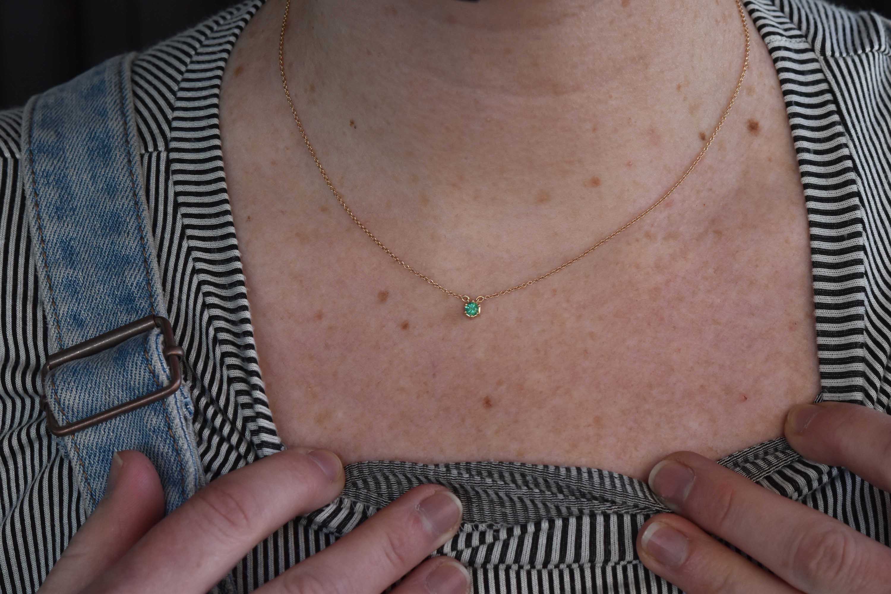 Birthstone Pendant - Emerald