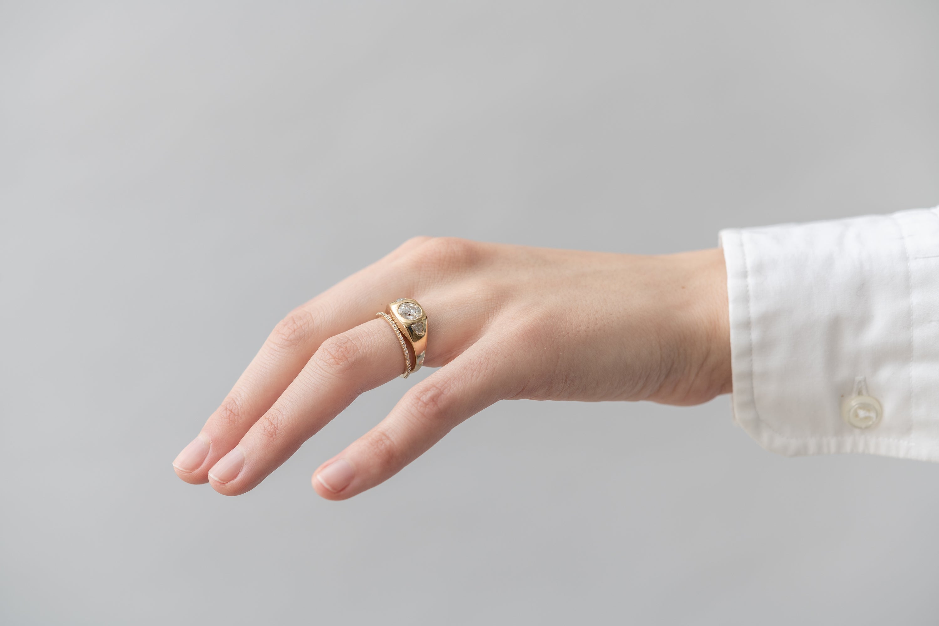 Commitment Collection: Cosmos Three Stone Ring