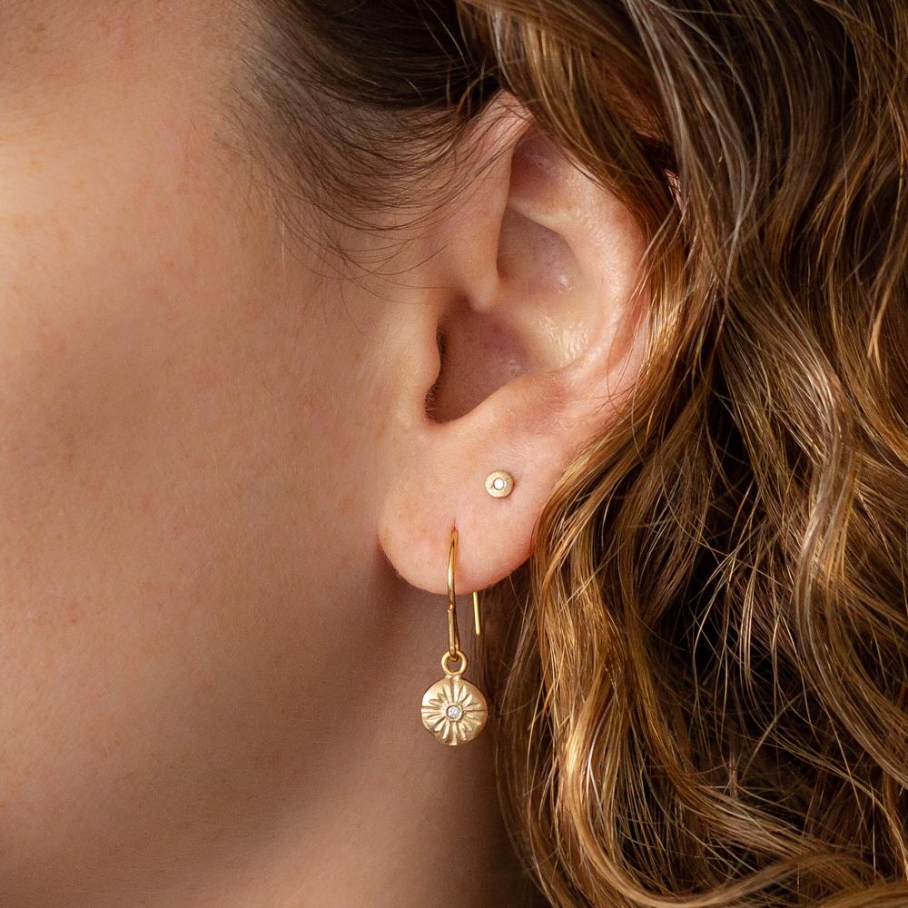 Small Lucia Vermeil Diamond Dangle Earrings