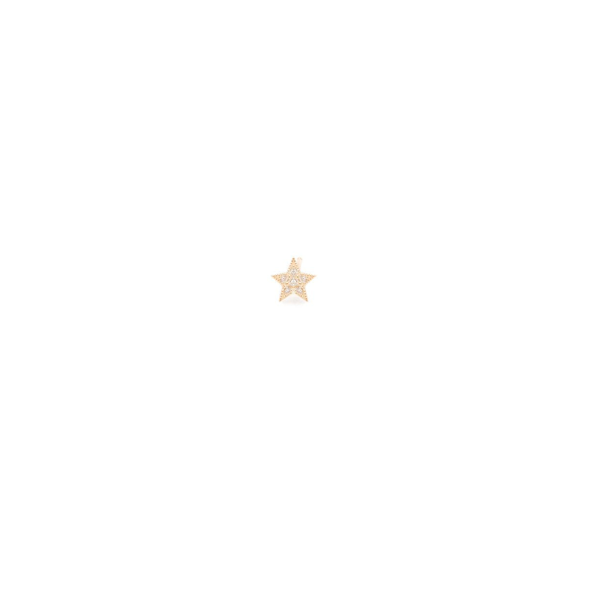 Itty Bitty Pave Diamond Star Stud - Single