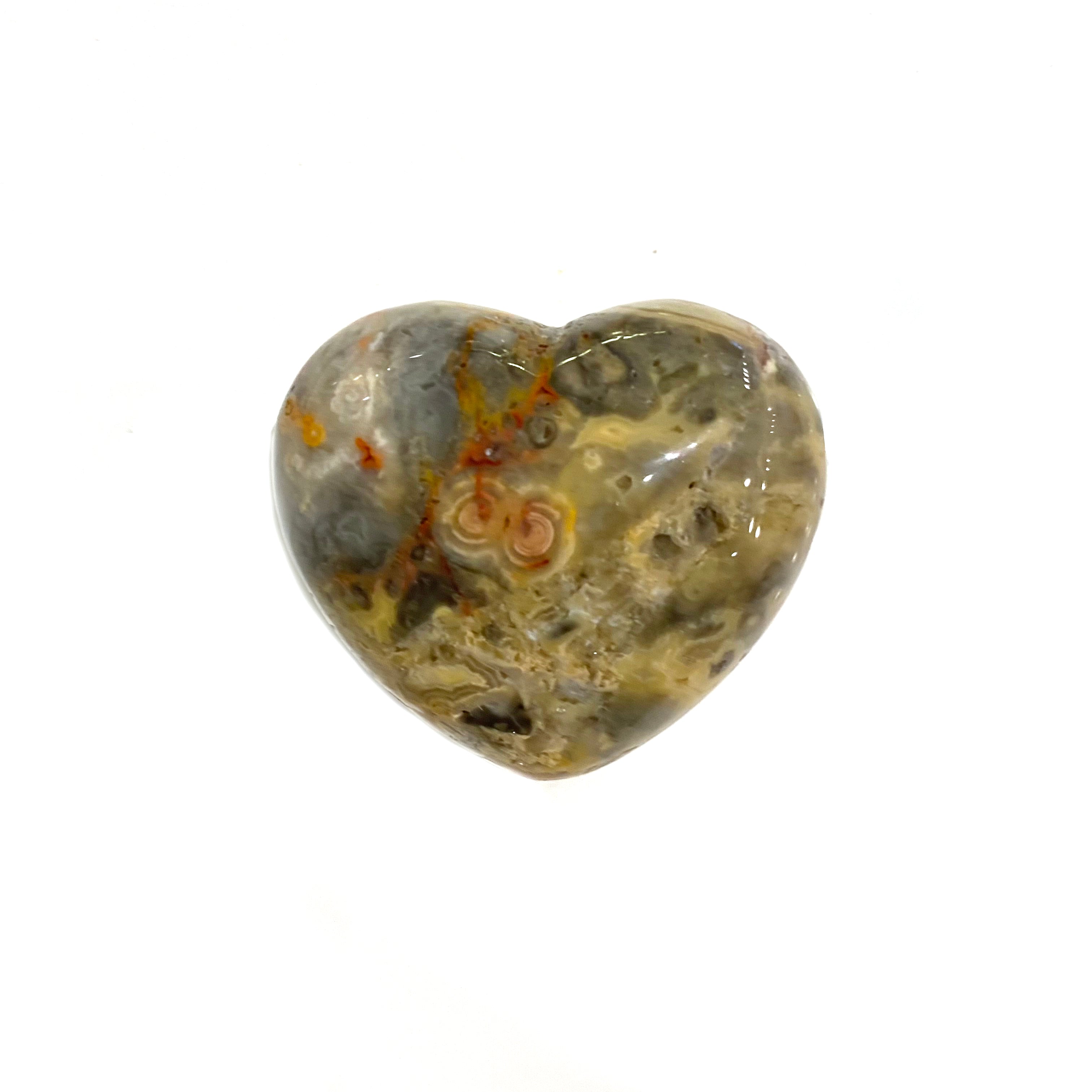 Grey Lace Agate Heart