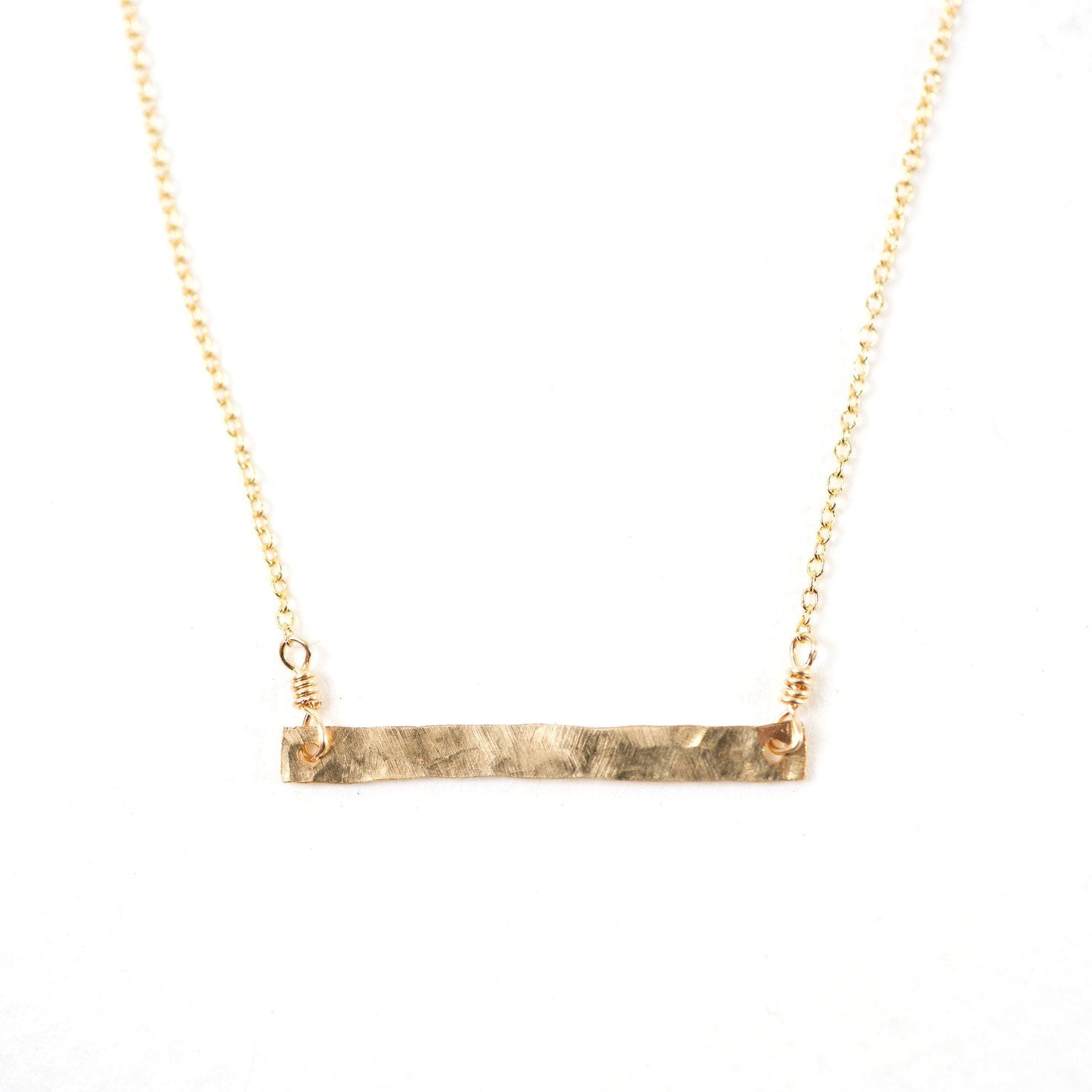 Hammered Bar Necklace - Shelter Jewelry Shop DC