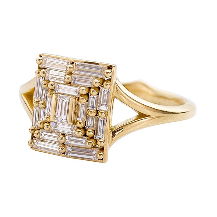 Needle on sale baguette ring