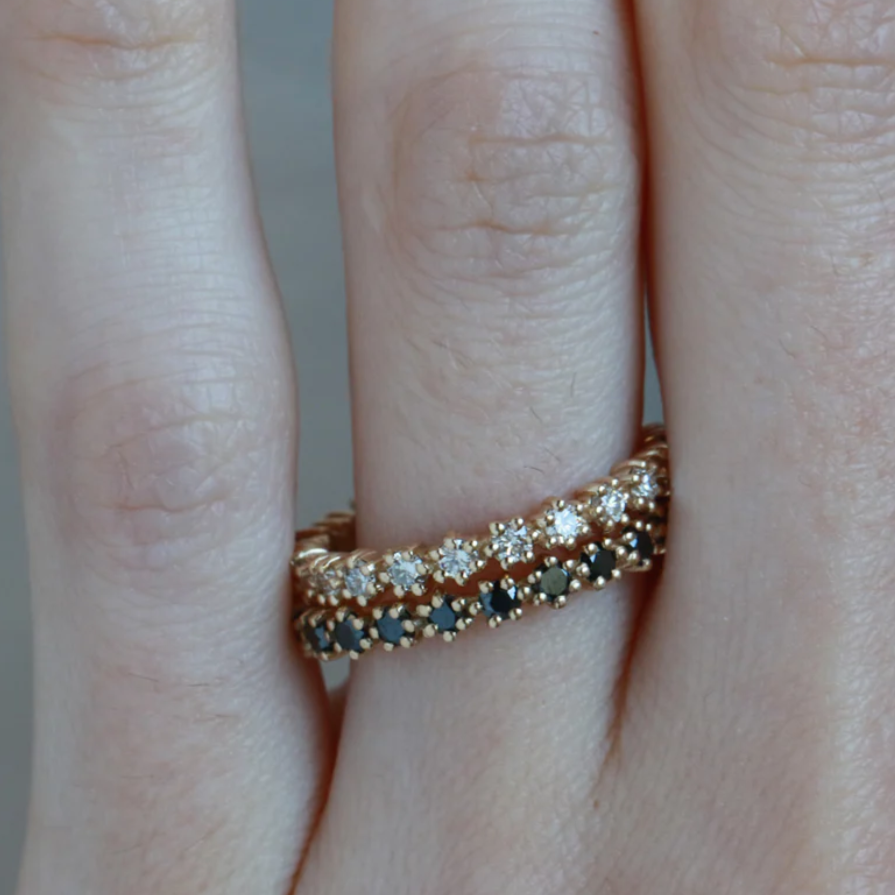 Prong Set Black Diamond Eternity Band — Commitment, Curated