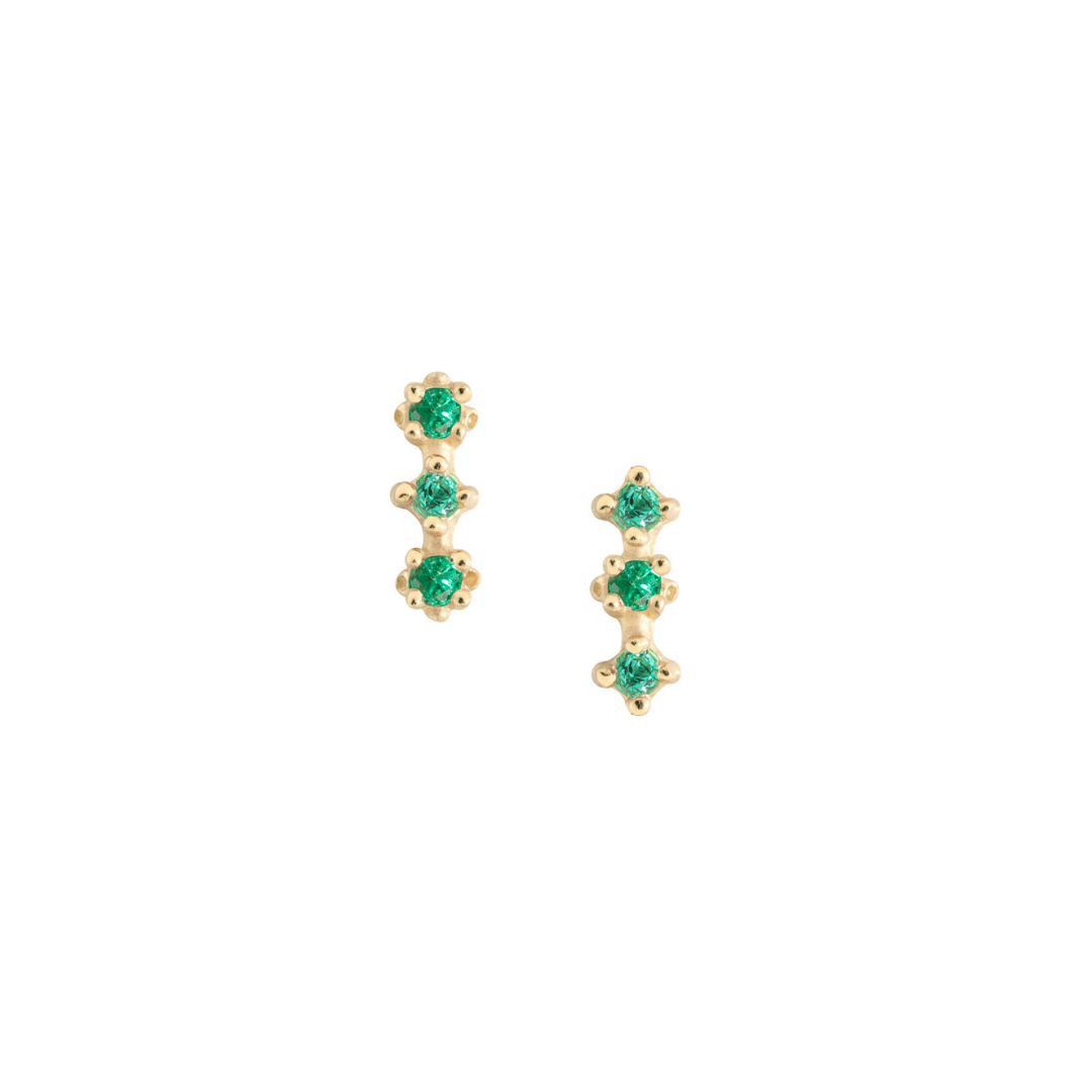 Venus Studs - Emerald