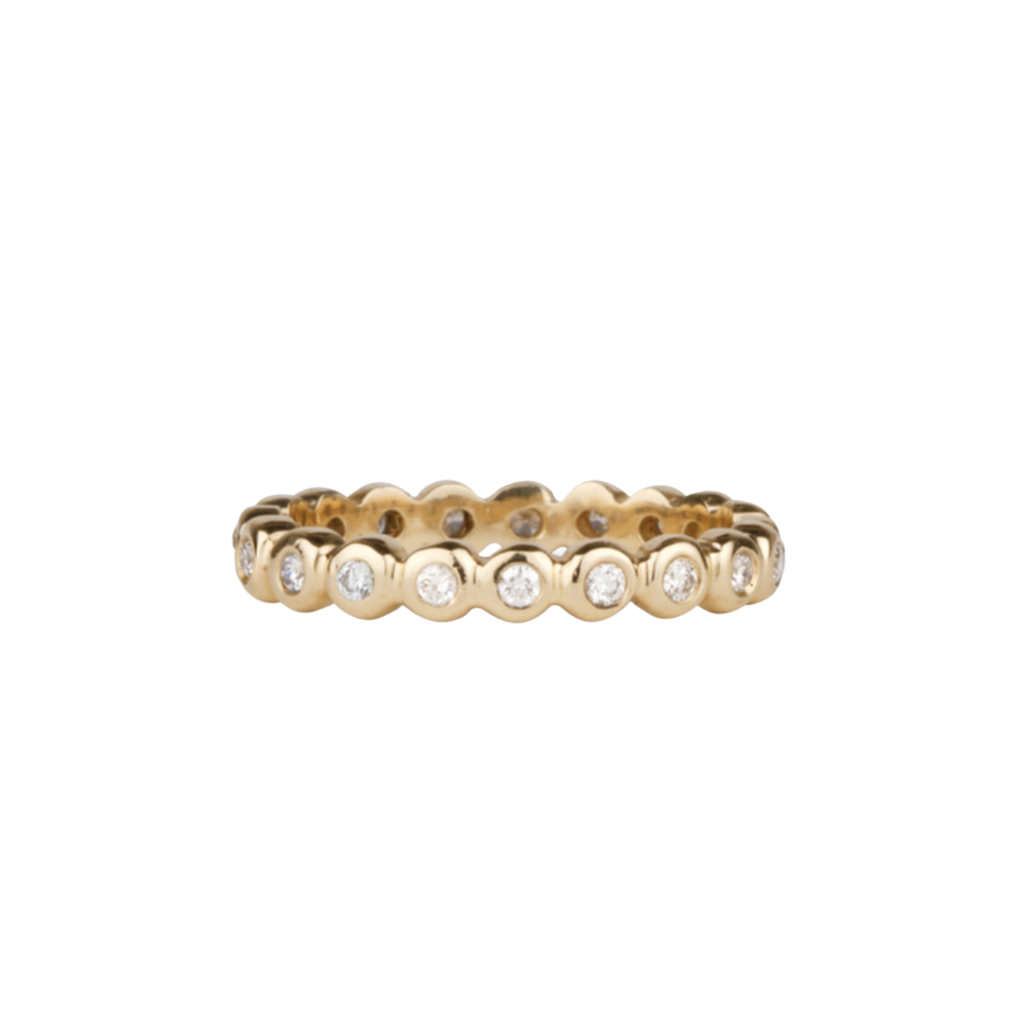 White Diamond + Gold Droplet Band