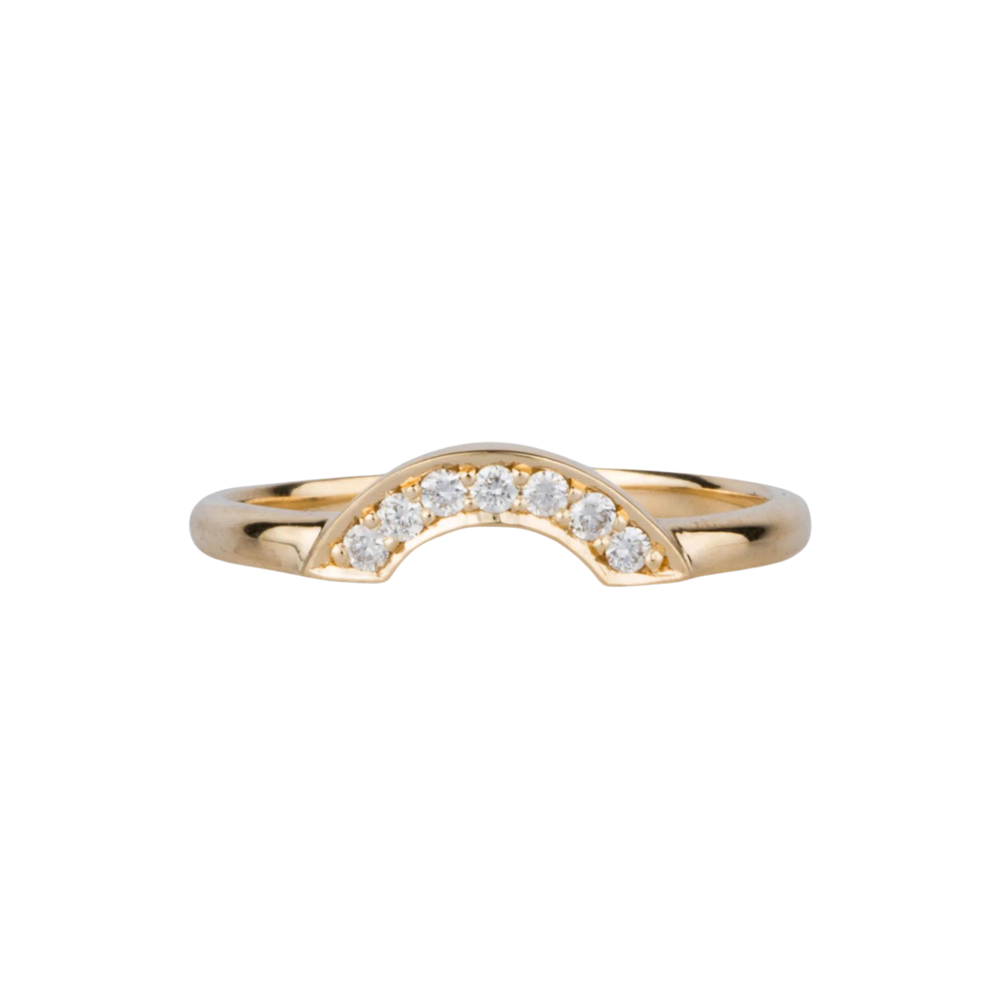 White Diamond Small Pave Arch Band