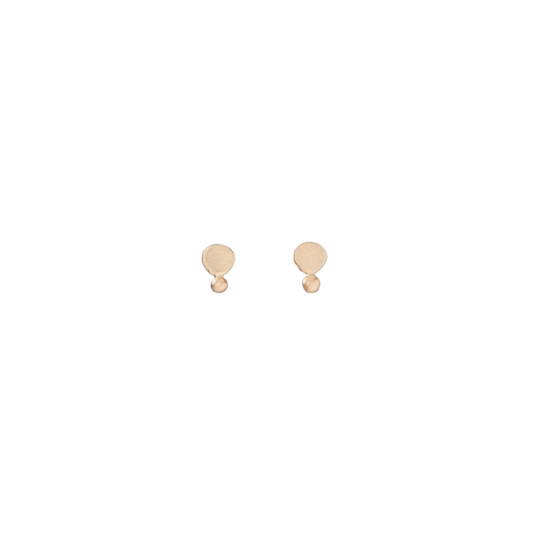 Granule + Hammered Granule Mini Stud