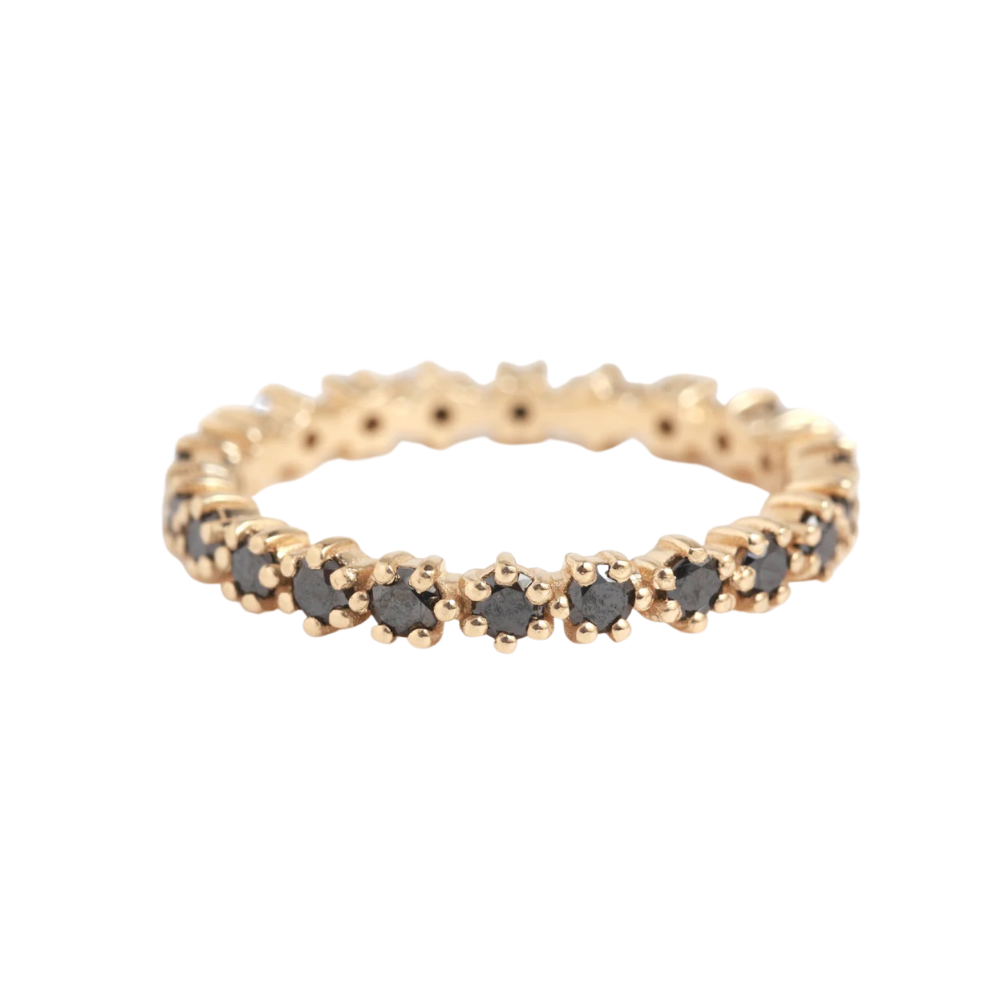 Prong Set Black Diamond Eternity Band — Commitment, Curated