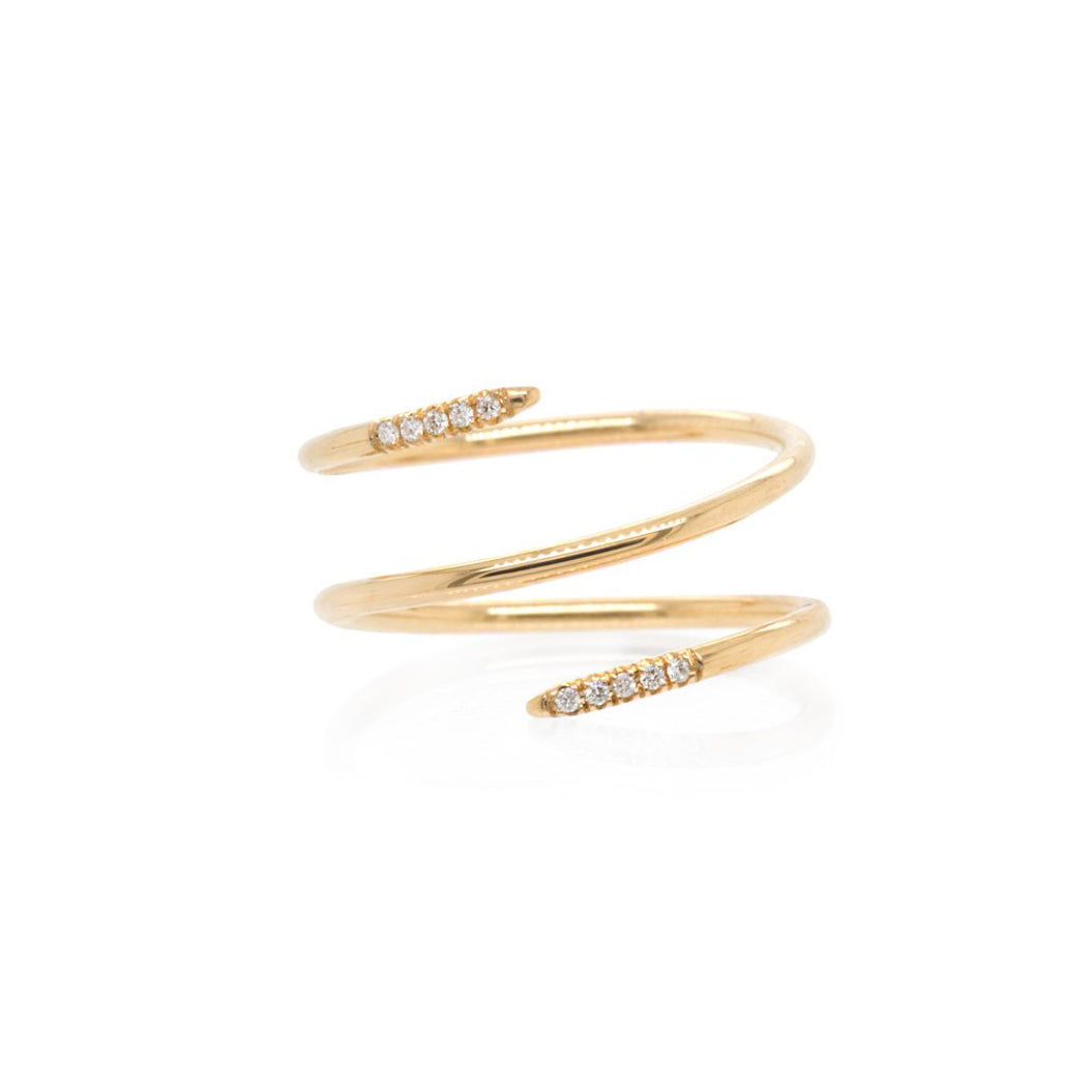 Pave Diamond Double Wrap Ring