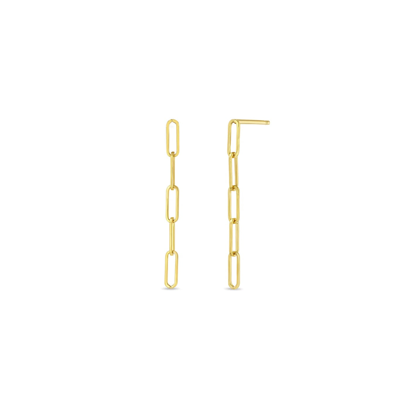 Small Paperclip Chain Drop Earrings