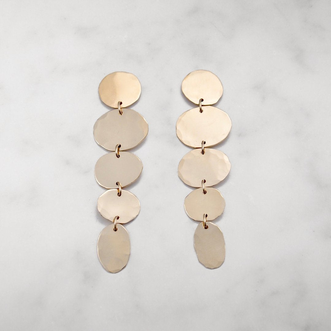 Small Cloud Lina Earrings - Brass