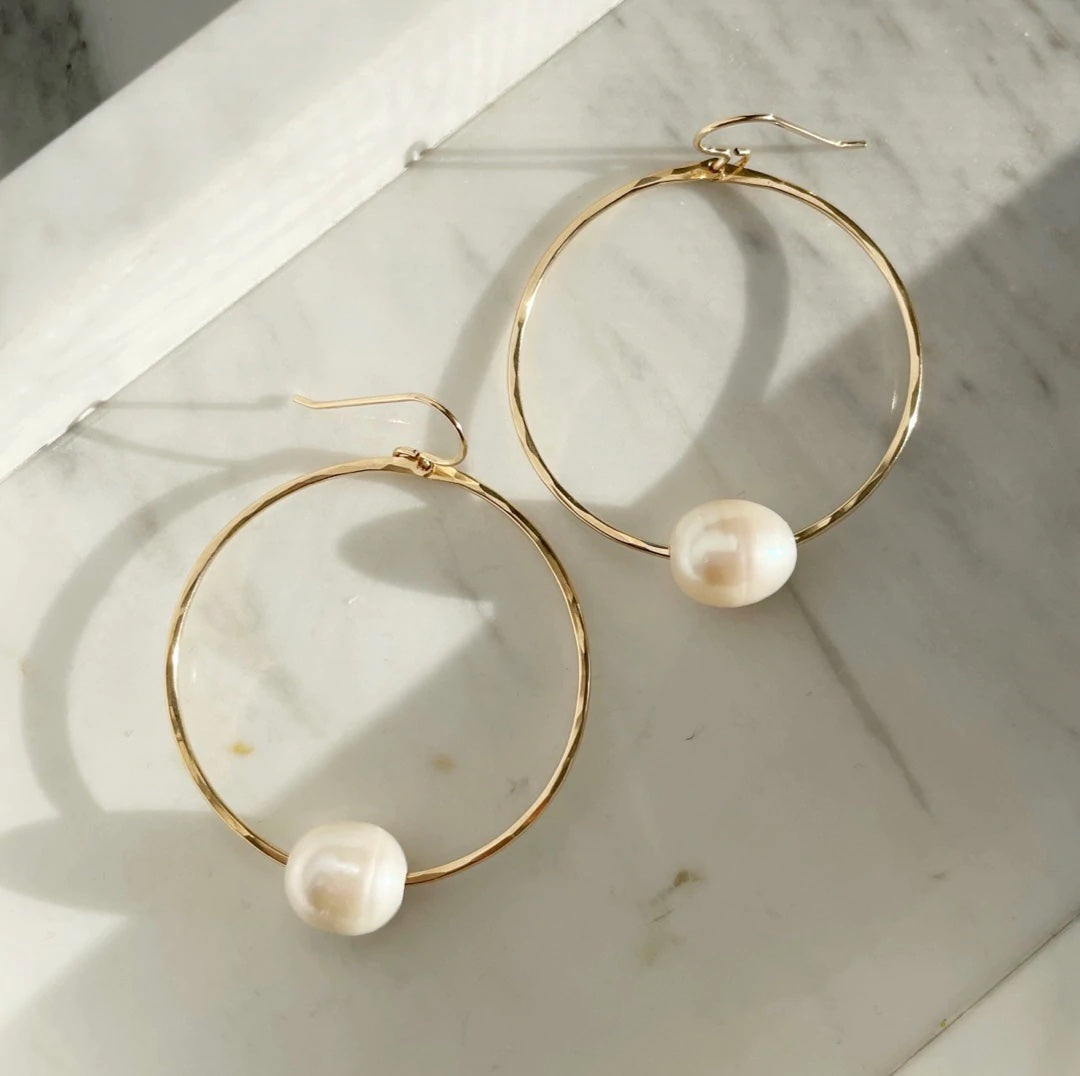 Pearl Hoops