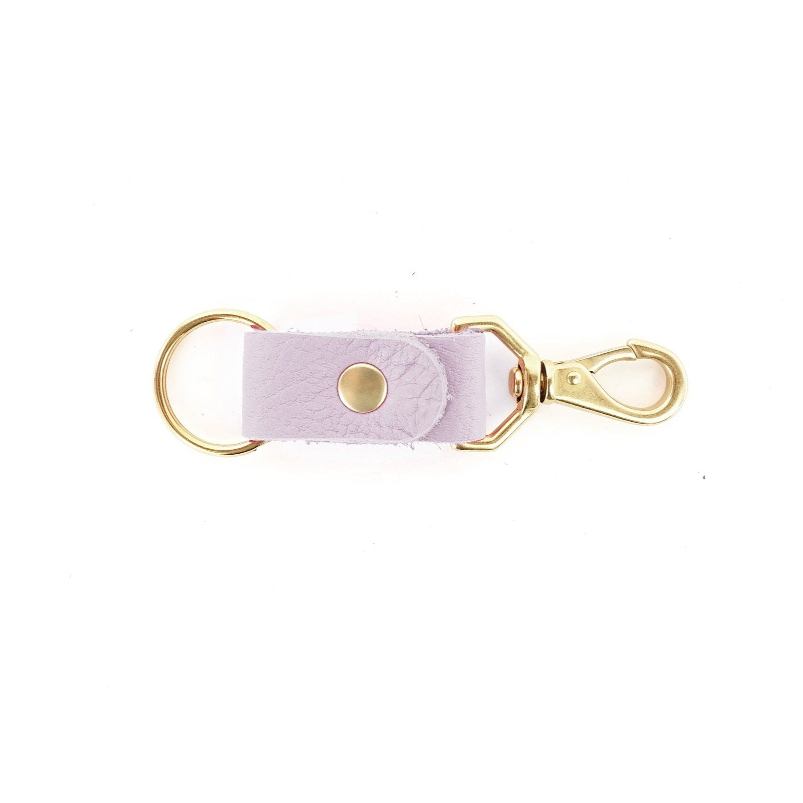 Light Lilac Leather Keychain