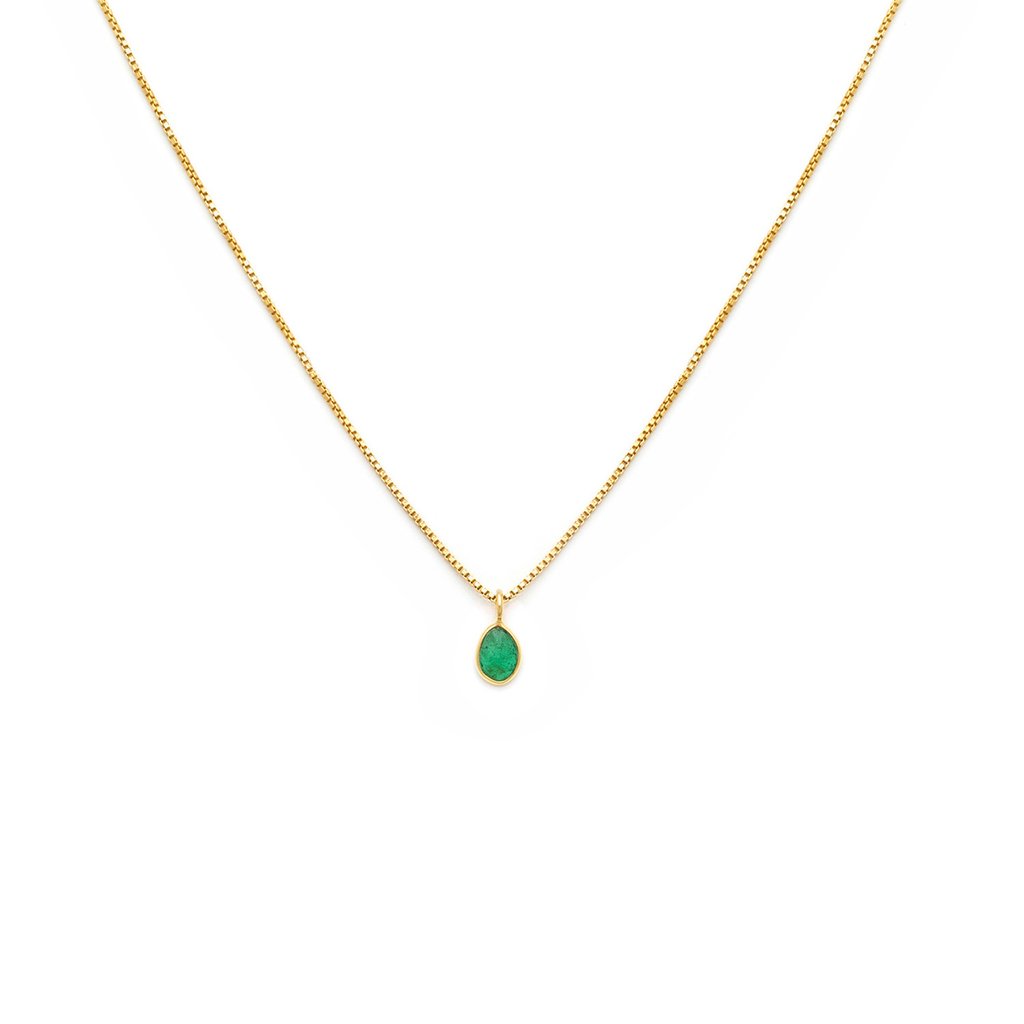 Sofia Slice Necklace - Emerald